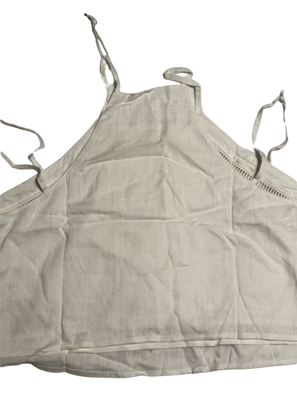 HALARA Cream Ribbed-Trim Knit Tank - Picture 4 of 4